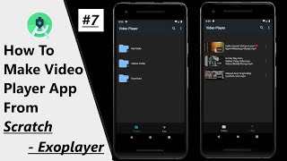 How To Make Video Player App In Android Studio  Show Folder In Recycler View List Tutorial  Part 7 [upl. by Oicelem]