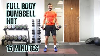 15 Minute Beginners Dumbbell HIIT Workout  The Body Coach TV [upl. by Adlesirk]