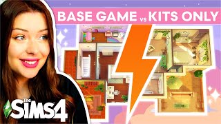 Base Game vs Kits Only Build Challenge in The Sims 4 [upl. by Einaled]