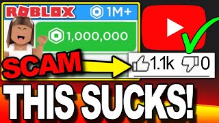 YouTube Helping ROBUX SCAMMERS dislike update [upl. by Blackington]