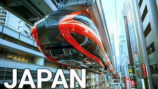 🇯🇵 TOKYO JAPAN FUTURISTIC JAPAN UPSIDEDOWN TRAIN RIDING THE WORLDS LONGEST SKY TRAIN CHIBA [upl. by Sollows]