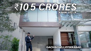 Luxury 4BHK Villa 1050 Crores in Gachibowli   Ultra Luxury Triplex Villa For Sale in Hyderabad [upl. by Lleze]