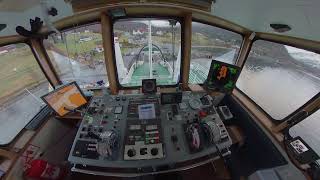 Operating the car ferry quotAukraquotMWMengine at FestøyaHundeidvika [upl. by Howlan678]