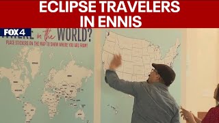 Solar Eclipse 2024 Ennis Texas a hotspot for eclipse tourists [upl. by Aratehs]