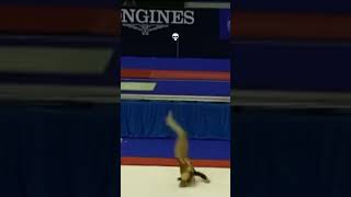 By some miracle she was uninjured🙏 gymnastics fail tumbling [upl. by Sanfourd]