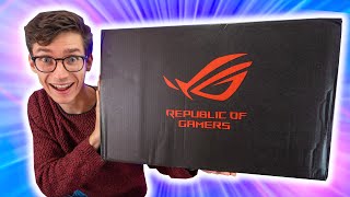 I GOT A MASSIVE CARE PACKAGE FROM ASUS ROG AD [upl. by Leonsis]