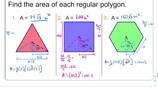 313 Area of Regular Polygons 04 [upl. by Asen]