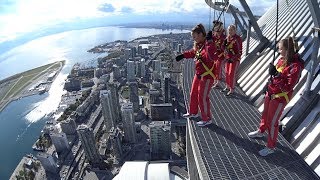 CN Tower EdgeWalk 1168ft FULL EXPERIENCE Toronto Canada [upl. by Bonine61]