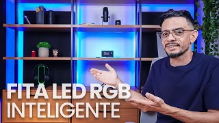 ✨COLOQUEI uma FITA LED INTELIGENTE na minha Estante  Ficou INCRÍVEL  Alexa e Google Home [upl. by Radford431]