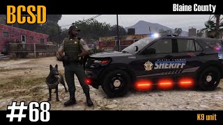 ⭐ GTA POLICE  LSPDFR mod  BCSD  K9 unit  🚔 Ford Explorer [upl. by Euqcaj]