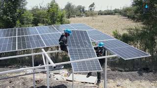 ISINYA SOLAR BOREHOLE INSTALLATION SERIES Part 2  Solar Structure amp Solar Panel Installation [upl. by Tarrant]