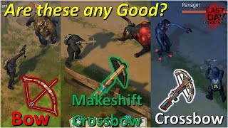 Bow vs Makeshift Crossbow vs Crossbow  How Good are they Last Day on Earth Survival [upl. by Nibbor]