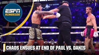 Melee ensues at the end of Logan Paul vs Dillon Danis  ESPN Ringside [upl. by Gittle]