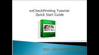 ezCheckPrinting Quick Start Guide [upl. by Neoma]