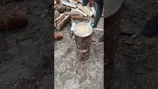 Testing a new ax I chop wood woodworking woodwork [upl. by Ivek]