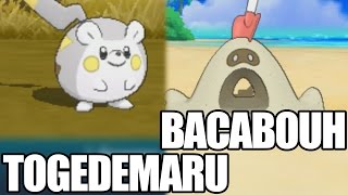 COMMENT TROUVER TOGEDEMARU ET BACABOUH  l TUTO POKÉMON SOLEIL LUNE [upl. by Vtehsta]