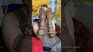 Bridal Mehndi Back Hand Hand backhandmehndi backhandmehndidesign bridalmehndi shorts mehndi [upl. by Annalla]