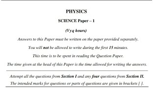 ICSE SPECIMEN PAPER OF PHYSICS 2018 [upl. by Gorlicki]