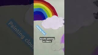 How to paint on fabricacrylic paintingfabric painting music calmdown diy painting paintart [upl. by Wun]