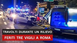 Ubriaco alla guida travolge tre vigili urbani gamba amputata a 26enne neoassunto è grave [upl. by Eilra]