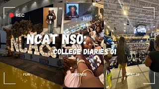 NCAT NSO 3 VLOG  COLLEGE DIARIES 01  fun friends ncat28 [upl. by Ettelohcin]