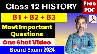 Class 12 history most important questions One short video I board exam 2024 I Long Questions [upl. by Sadonia]