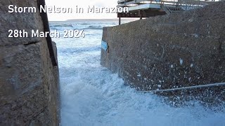 Storm Nelson in Marazion Cornwall  28th March 2024 [upl. by Areip]