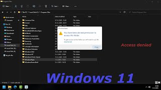 How to Solve quotYou Have Been Denied Permission to Access This Folderquot Windows 11 Win 10 error FIX [upl. by Portwin]