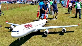 GIGANTIC AND HUGE  63KG RC MODEL A340300 AIRLINER XXXL SCALE 113 MODEL TURBINE JET FLIGHT DEMO [upl. by Terrill304]