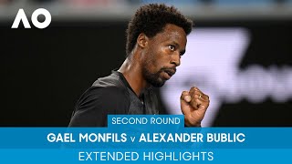 Gael Monfils v Alexander Bublik Extended Highlights 2R  Australian Open 2022 [upl. by Radferd154]