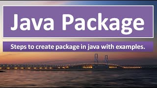 Steps to create package in JAVA60 [upl. by Matthiew]