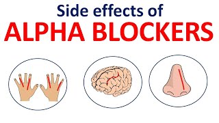 Alpha blocker side effects in easy way  Prazosin Terazosin Tamsulosin [upl. by Jaine]