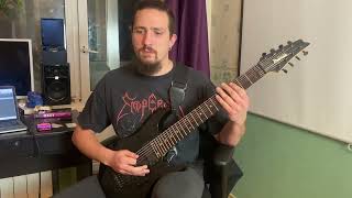 Archspire  Golden Mouth of Ruin guitar solo cover [upl. by Aronos]