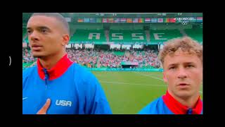 USA vs Guinea National Anthem  Olympic Paris 2024 [upl. by Phylys]