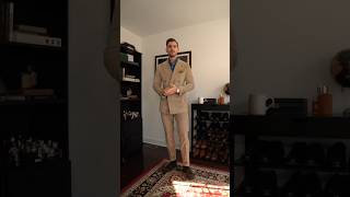 How To Style Mens Double Breasted Beige Suit [upl. by Retep]