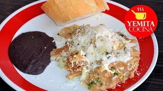 Como hacer Chilaquiles con tortillas  Receta [upl. by Dachi399]