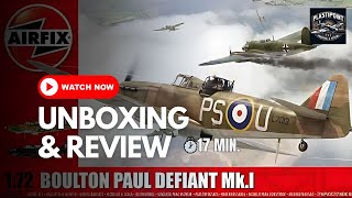 The Turret Fighter Unboxing do Fantástico Boulton Paul Defiant MkI 172 da Airfix [upl. by Notelrac190]