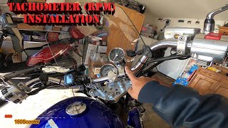 Installation of Baron Tachometer RPM Gauge Honda Shadow VLX 600 [upl. by Fernas]