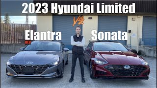 2023 Hyundai Sonata LIMITED vs Elantra LIMITED HEV [upl. by Grubb]