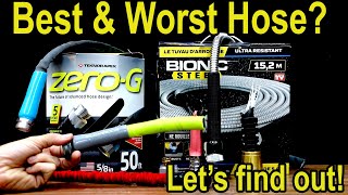 Best Hose GARDEN HOSE Zero G vs Flexzilla Bionic Steel Gilmour Aqua Plumb Briggs amp Stratton [upl. by Enegue]