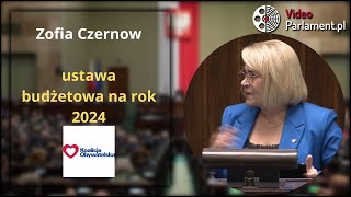 Zofia Czernow  ustawa budżetowa na rok 2024 [upl. by Basset668]