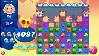 Candy Crush Saga level 4097 NO BOOSTERS  Super Hard Level  3 Sugar Stars 🌟🌟🌟 [upl. by Dyanna979]