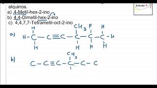 Como fazer a fórmula estrutural de alcinos por meio da Nomenclatura [upl. by Sukcirdor406]