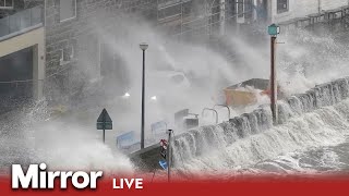 LIVE Storm Babet hits East Yorkshire coastal resort [upl. by Zillah]