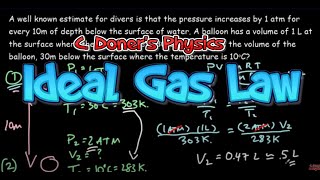 IB Physics Applying the Ideal Gas Law amp the Boltzman constant [upl. by Lebanna]