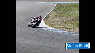 Jerez test action 2024 Stefan Bradl Honda MotoGP RC213V 2024 and TOP WSBK rider [upl. by Otreblig4]