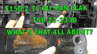 F150 27L OIL PAN LEAK TSB 232330 WHATS THAT ALL ABOUT [upl. by Ely]