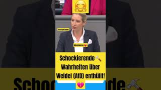 Schockierende🔨SICHERHEIT Wahrheiten über Weidel AfD enthüllt 💔 Sicherheit afd shorts [upl. by Enaerb326]