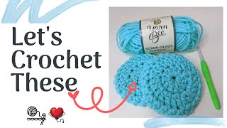 How to Crochet Kitchen Dish Scrubbies Easy Beginner Tutorial [upl. by Einatsed342]