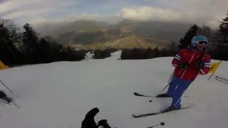 Skijanje Kranjska Gora staza Podkoren [upl. by Atsirhcal]